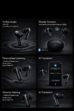 Bluetooth TWS Earbuds for Oppo Enco X3 / Reno 6 Pro, in-Ear Headphones with Gaming Mode & HD Mic -Black (JNSDD463) - Image 4