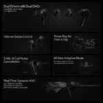 Bluetooth TWS Earbuds for Oppo Enco X3 / Reno 6 Pro, in-Ear Headphones with Gaming Mode & HD Mic -Black (JNSDD463) - Image 7