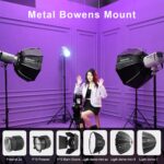 Aputure amaran 300c Video Lighting,300W RGBWW Full Color Bowens Mount LED Video Light,CCT 2,500K~7,500K 26,580 lux @ 1m APP Control Continuous Lighting for Photography, Studio Light - Grey - Image 3
