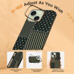 AIBEX Aramid Fiber Mag-Saf Case Compatible for iPhone 15 | Slim Protective Back Cover with Built-in Magnets | Wireless Charging Support | Camera Ring Stand | Shockproof with Air Guard Corners - Image 6