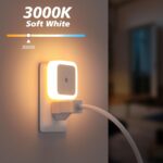 Sensor led Light Night lamp Automatic Sensor Smart Sensor LED Plug Night Lamp for Bedroom,Kitchen,Hallway Stairs, Bathroom,0.5W Energy Saving Plug-in Sensor Night Light (Warm Pack of 2) - Image 3