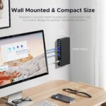 9-Port 2.5G Poe Ethernet Switch Unmanaged, 8 x 2.5G Poe Base-T & 1 x 10G SFP, Multi-Speed Network Switch, Compatible with Gigabit & 10Gb, Desktop/Wall Mount, Ideal for AP, NAS, PC - Image 7