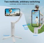 M1 Foldable 3-Axis Gimbal Stabilizer | Advanced Gyroscope | Shake-Free Footage | Object Tracking | Panoramic, Time-Lapse & Slow-Motion | 2500mAh Battery | Ideal for Vlogging & Travel - Image 3
