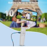 M1 Foldable 3-Axis Gimbal Stabilizer | Advanced Gyroscope | Shake-Free Footage | Object Tracking | Panoramic, Time-Lapse & Slow-Motion | 2500mAh Battery | Ideal for Vlogging & Travel - Image 4