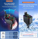 FKU 5-in-1 Super Fast Car Charger | Built in Starlight Lamp 120W Charging Adapter | Type-C + iOS Compatible | Bluetooth FM MP3 & Rainbow LED Display - Image 5