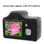 Portable Digital Camera,3.0-Inch LCD Screen SLR Camera,18X Zoom,Support 24 Million Pixels,Suitable for Family Gatherings,Outdoor Travel, Gifts for Children(Black1) - Image 3
