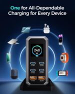 WeFly4 Type-C+2 USB Multi-Port 240W Dynamic Display Gallium Nitride Charger Plug(Gray) - Image 3