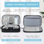Tech Pouch Organizer | Travel Cable Organizer Bag for USB, Charger, Power Bank, Earphone, HDD, SSD & Digital Gadgets | Double Layer Nylon Storage Case with Mesh Pockets | Travel Mobile Bag for Men - Image 6