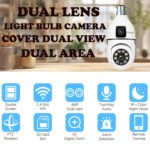 DDLC 4MP HD Dual Lens WiFi Bulb Camera, with 360° PTZ Rotation, IR + Color Night Vision, Two-Way Audio, 4X Digital Zoom, Motion Detection, and Remote Viewing (Double Screen) (Dual Lens Light Bulb) - Image 4