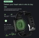 Smart Fitness Watch, Black, Heart Rate Monitor, Sleep Tracker, IP67 Waterproof, Touch Screen, 3.3 cm Display - Image 6