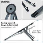 ESCUCHA Adjustable Laptop Stand for Desk, MagSafe Compatible Portable Foldable Computer Riser for MacBook, iPhone, iPad, Tablet - Lightweight Aluminum, Perfect for Office, Home, Traveling - Image 4