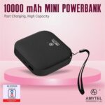 8000mAh Mini Power Bank with Type-C & Micro Input, Fast Charging Portable Charger for Mobile, Earbuds & Smartwatch – Black - Image 5