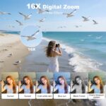 4K Digital Camera for Photography & Video: 64MP Vlogging Camera with 2.8”180° Flip Screen, Autofocus, 16X Digital Zoom, 32GB Card, Compact Point & Shoot Travel Camera for Beginners & Teens - Image 4