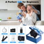 4K Digital Camera for Photography & Video: 64MP Vlogging Camera with 2.8”180° Flip Screen, Autofocus, 16X Digital Zoom, 32GB Card, Compact Point & Shoot Travel Camera for Beginners & Teens - Image 7
