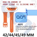 ACM Watch Strap Slide 42mm 44mm 45mm 46mm 49mm Silicone Belt Compatible with Hammer Ace 3.0 Smartwatch Sports Band Black - Image 6