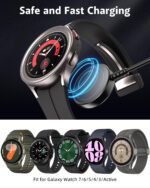 Charger for Samsung Watch Compatible with Galaxy 7/6/6 Classic/5/5 Pro/4/4 Classic/3/Active Ultra/FE Watch-Charger USB Magnetic Charging-3.3ft/1m - Image 4