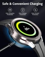 Charger for Samsung Watch Compatible with Galaxy 7/6/6 Classic/5/5 Pro/4/4 Classic/3/Active Ultra/FE Watch-Charger USB Magnetic Charging-3.3ft/1m - Image 6
