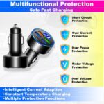 Super Fast Charge USB C Car Phone Charger Adapter 6 in 1 with Voltage Display 250W Multi Port Cigarette Lighter USB Charge for All Your Devices - Image 3