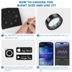 Smart Ring for Women Men - Titanium Health Fitness Tracker Ring with Heart Rate, Step Counting (Black, 13) - Image 3