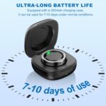 Smart Ring for Women Men - Titanium Health Fitness Tracker Ring with Heart Rate, Step Counting (Black, 13) - Image 8