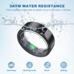 Smart Ring for Women Men - Titanium Health Fitness Tracker Ring with Heart Rate, Step Counting (Black, 13) - Image 9