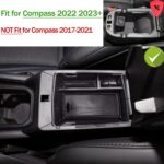 TACOBRO Center Console Organizer Tray Compatible with Jeep Compass 2022 2023 2024 2025 Accessories Insert Armrest Glove Box Secondary Storage Divider ABS Materials?Black - Image 5