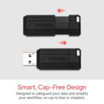 Verbatim Pinstripe Microban Anti Microbial 64GB USB Flash Pen Drive | Data Storage & Back Up | Photos, Movie, Songs, Music, Data, Audio, Documents | Compatible with PC, Laptop, Music System (Black) - Image 3
