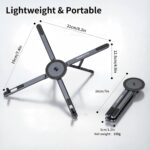 LOCKET Adjustable Laptop Stand for Desk Portable Foldable Laptop Riser Aluminum Computer Stand for Laptop Tablet Smartphone Lightweight Ergonomic Notebook Holder for Office Home Travel - Image 5