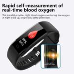 CALMORA F71 Smart Fitness Tracker Band, 1.1-Inch HD Colour Screen, Heart Rate, Blood Pressure and SpO2 Monitor, IP67 Waterproof, 50 Sports Modes, Sleep Tracking, Black - Image 4