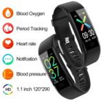 CALMORA F71 Smart Fitness Tracker Band, 1.1-Inch HD Colour Screen, Heart Rate, Blood Pressure and SpO2 Monitor, IP67 Waterproof, 50 Sports Modes, Sleep Tracking, Black - Image 5