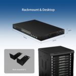 16 Port 2.5G Network Ethernet Switch, 16 x 2.5Gb RJ-45 Ports, 4 x 10G SFP Slots, Desktop/Rack Mount, Metal Case Fanless Unmanaged - Image 6