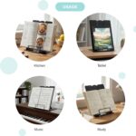 oddpod™ A4 Big Size Adjustable Folding Hands-Free Elegant Metal Stand for Book Reading, Laptop, Tablets for Office, Home, Student Document, Cookbook, Textbook - Black - Image 5