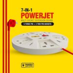 SYSPRO 6 A 240V Multi Plug Point Strip, LED Indicator & Universal Sockets, Extension Cord Board for Multiple Devices Smartphone Laptop Computer (White) - Image 4