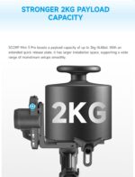 FeiyuTech SCORP Mini 3 Pro Camera Gimbal Stabilizer with AI Tracking, 2KG Payload, Detachable Remote Handle, 3-Axis All in One Handheld Gimbal for Sony/Canon/Nikon/Panasonic/Gopro/Smartphone - Image 5