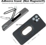 ZORBES® Mobile Stand Foldable Phone Stand 3M Self-Adhesive Metal Desktop Phone Holder Mobile Back Holder Grip Folding Grip Ring Compatible with Most Smartphones - Image 3