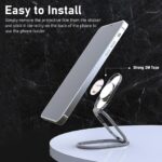 ZORBES® Mobile Stand Foldable Phone Stand 3M Self-Adhesive Metal Desktop Phone Holder Mobile Back Holder Grip Folding Grip Ring Compatible with Most Smartphones - Image 4