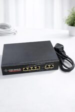 AI Smart POE Switch, 4 Port Power Over Ethernet Network Switch, 10/100Mbps Ethernet, 2 Uplink Ports - Image 3