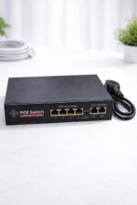 AI Smart POE Switch, 4 Port Power Over Ethernet Network Switch, 10/100Mbps Ethernet, 2 Uplink Ports - Image 4