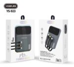923 Power Bank with Built-in Cables, USB-C and Lightning, Digital Display, Grey - Image 6