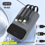 923 Power Bank with Built-in Cables, USB-C and Lightning, Digital Display, Grey - Image 8