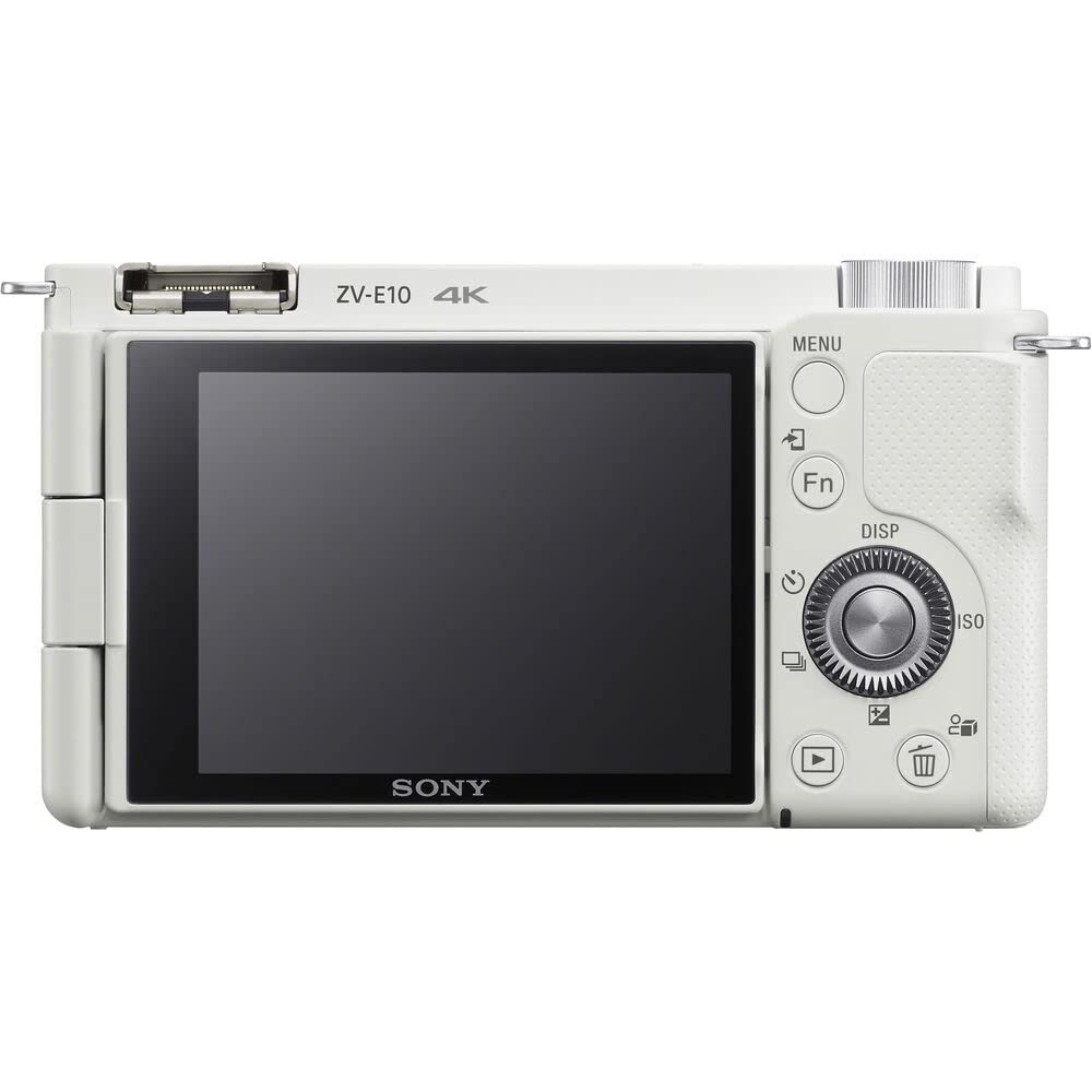 Sony ZV-E10 Vlogging Mirrorless Camera (White) with E PZ 16–50mm Lens (ILCZV-E10L/W) | 24.2 MP APS-C Sensor | 4K Video with 64GB Memory Card, Filter Kit, LED Light, 2 x NPF-W50 Battery and More - Image 3