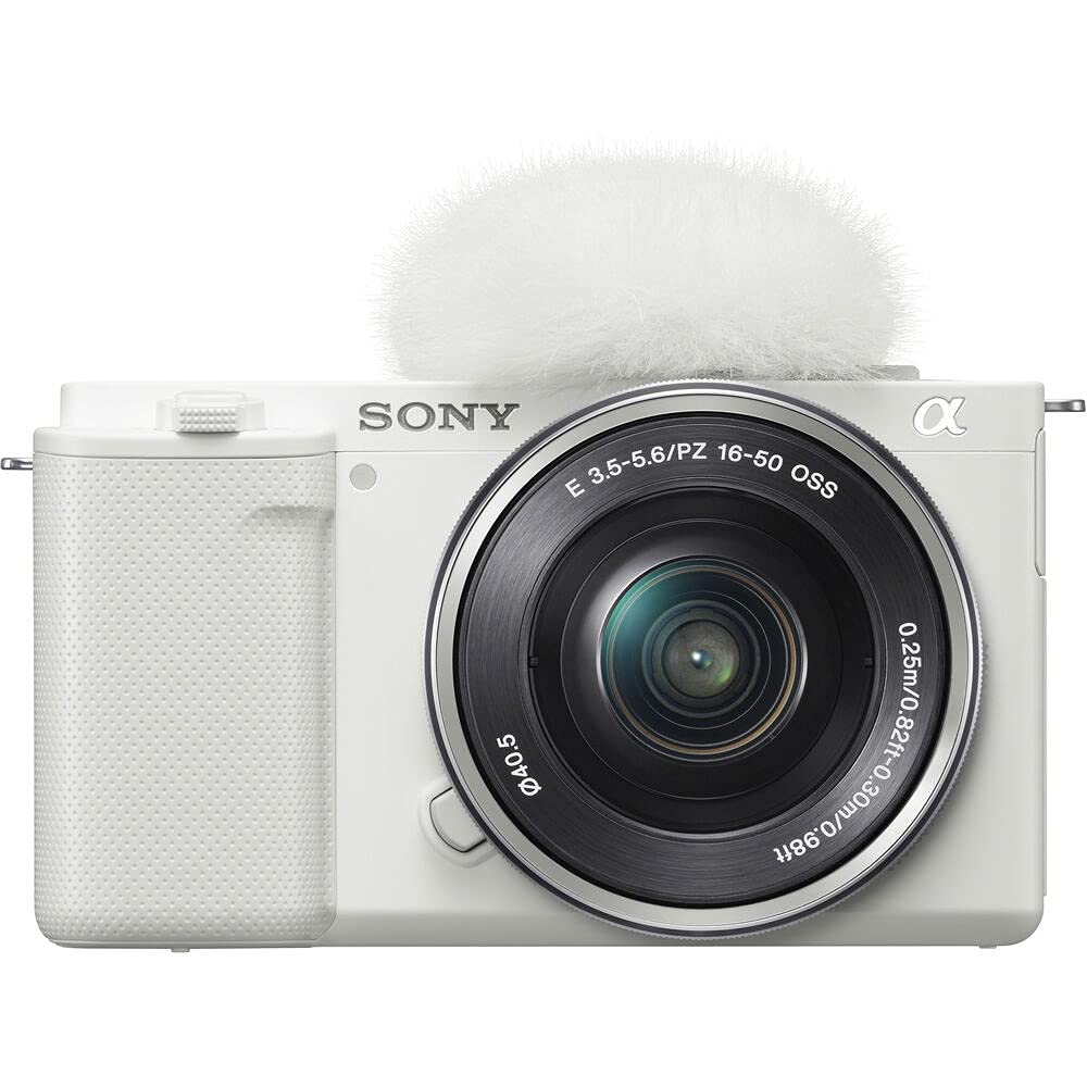 Sony ZV-E10 Vlogging Mirrorless Camera (White) with E PZ 16–50mm Lens (ILCZV-E10L/W) | 24.2 MP APS-C Sensor | 4K Video with 64GB Memory Card, Filter Kit, LED Light, 2 x NPF-W50 Battery and More - Image 5