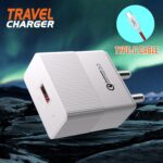 Unix® 30 W TurboPower 3.0 4 A Mobile All in 1 Type-C Cable Charging Adapter Travel Fast Charger Charger with Detachable Cable - Image 8