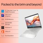 HP 12th Gen Intel Core i5 Laptop (16GB DDR4, 512GB SSD),FHD, Windows 11, MS Office 2021, Silver, 1.69kg, Backlit Keyboard, Dual Speakers, fq5330TU - Image 3