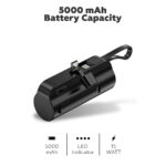 OneLife VoltEdge 15 | 5000mAh 15W Fast Charging Li-Polymer Pocket Powerbank | Type-C Output | Compact, Stylish & Safe | Made in India (Black) - Image 4