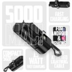 OneLife VoltEdge 15 | 5000mAh 15W Fast Charging Li-Polymer Pocket Powerbank | Type-C Output | Compact, Stylish & Safe | Made in India (Black) - Image 5