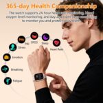 Smart Watch for Women Men with Text and Call, 2025 New AI Smartwatches with Heart Rate/SpO2/Sleep/Stress Monitor, 100+ Sports Modes, GPS Fitness Watches Compatible with iOS/Android (GPS, Pink) - Image 5