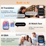 Smart Watch for Women Men with Text and Call, 2025 New AI Smartwatches with Heart Rate/SpO2/Sleep/Stress Monitor, 100+ Sports Modes, GPS Fitness Watches Compatible with iOS/Android (GPS, Pink) - Image 6