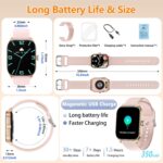 Smart Watch for Women Men with Text and Call, 2025 New AI Smartwatches with Heart Rate/SpO2/Sleep/Stress Monitor, 100+ Sports Modes, GPS Fitness Watches Compatible with iOS/Android (GPS, Pink) - Image 10