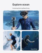 TELESIN Waterproof Case with Anti-Fog for DJI Osmo Action 6 Camera, Underwater Housing Shell Cage Supports 60M/196FT Deep Diving Scuba Snorkeling with Quick Release Bracket Screw - Image 9